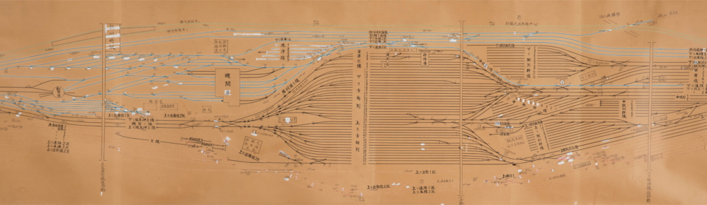 新鶴見操車場構内略図（一部） JR貨物 新鶴見信号場所蔵